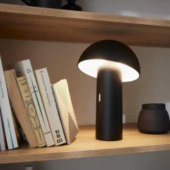 Portable indoor/outdoor cordless table lamp with adjustable head, 28 cm high