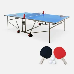 Premium outdoor table tennis table with 2 bats and 3 balls