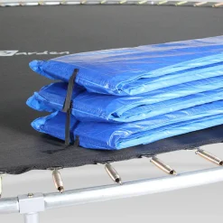 Protective spring cover for trampoline