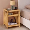 Rattan bedside table 1 shelf 1 niche