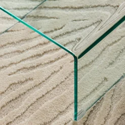 Rectangular and square nesting tables tempered glass
