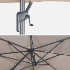 Rectangular cantilever parasol 2x3m