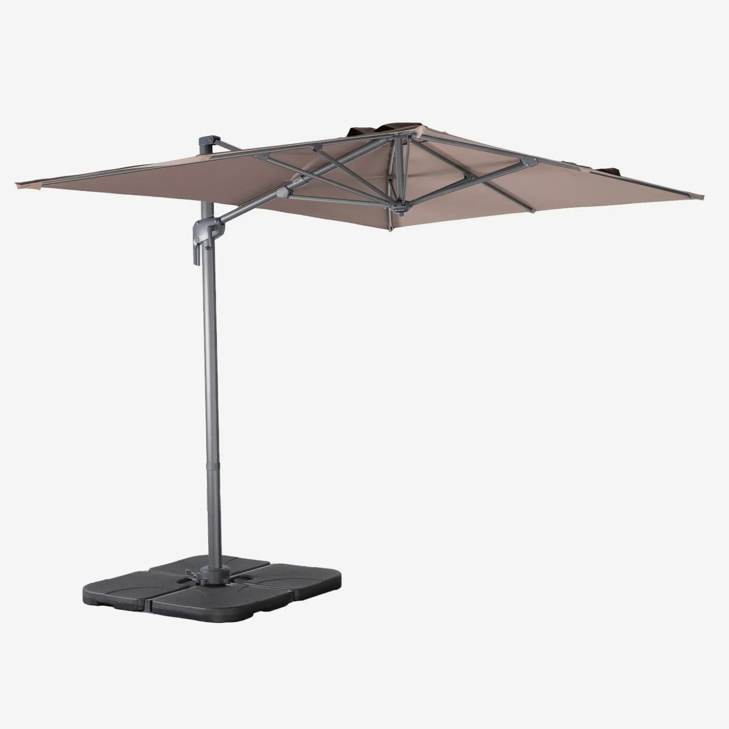 Rectangular cantilever parasol 2x3m + 4 ballast slabs 50x50cm