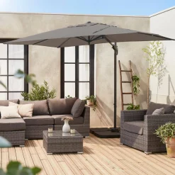 Rectangular cantilever parasol 2x3m