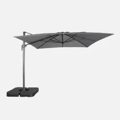 Rectangular cantilever parasol 3x4m +  weight slabs 50x50cm