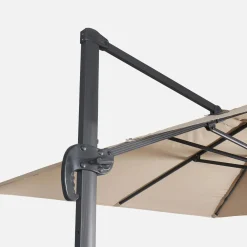 Rectangular cantilever parasol 3x4m + 50x50cm ballast slabs