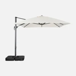 Rectangular cantilever parasol 3x4m + 50x50cm ballast slabs