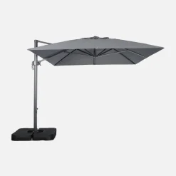 Rectangular cantilever parasol 3x4m + 50x50cm ballast slabs