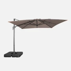 Rectangular cantilever parasol 3x4m + weight slabs 50x50cm
