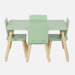 Rectangular children's table 4 chairs pine legs