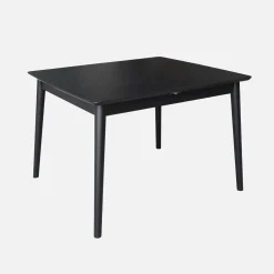 Rectangular dining table extendable rubberwood and oak veneer 4-6 seats