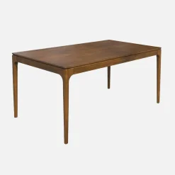 Rectangular dining table in hevea wood and ash veneer, seats 6
