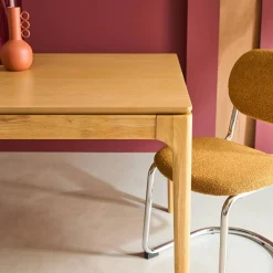 Rectangular dining table rubberwood and ash veneer 8 seats
