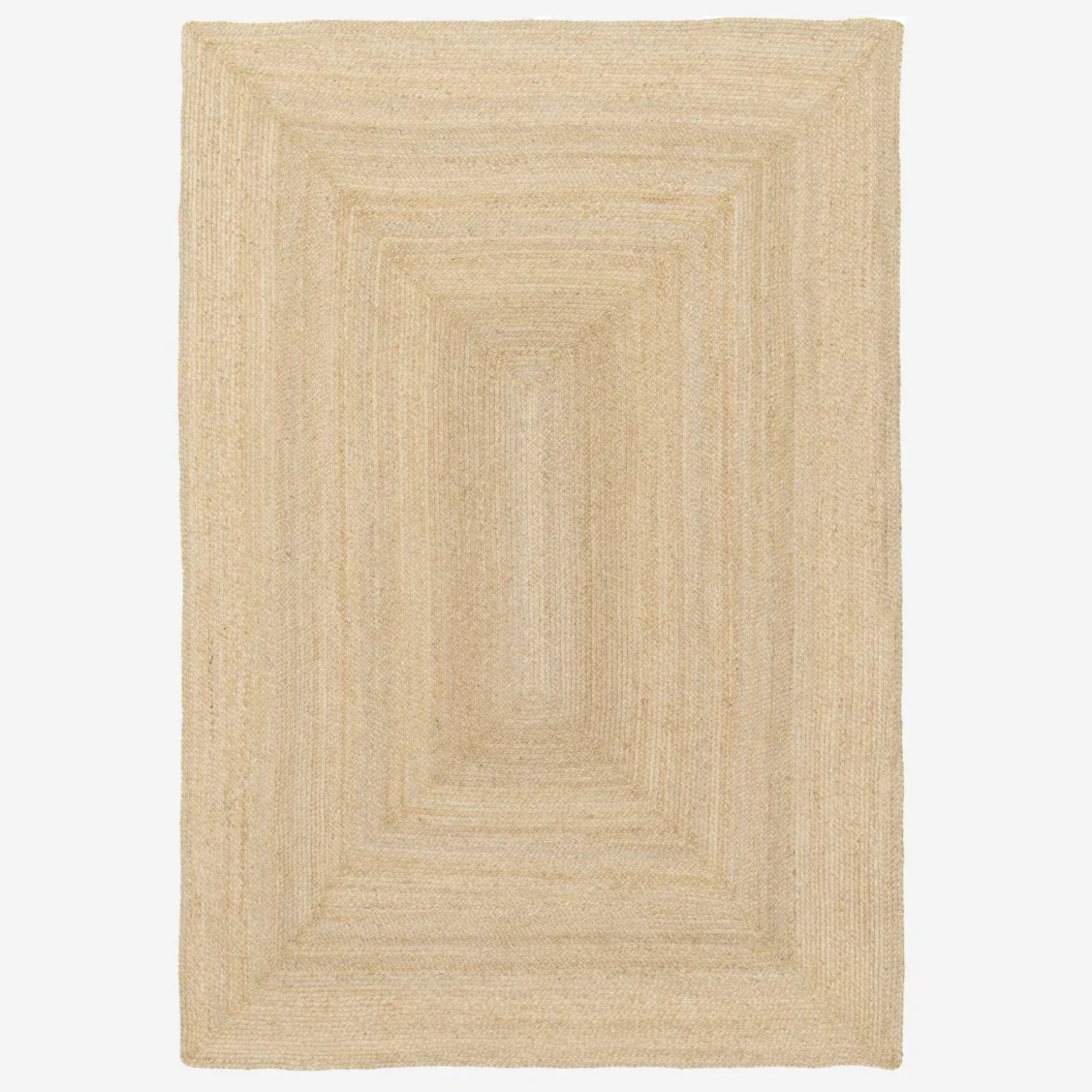 Rectangular indoor jute rug, natural