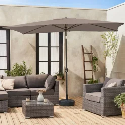 Rectangular parasol 2x3m with central pole