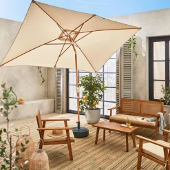 Rectangular parasol 2x3m with central pole