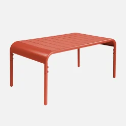 Rectangular steel garden coffee table