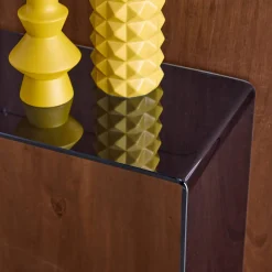 Rectangular tempered glass console