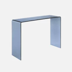 Rectangular tempered glass console