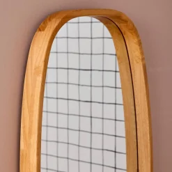 Rectangular wooden mirror