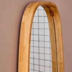Rectangular wooden mirror