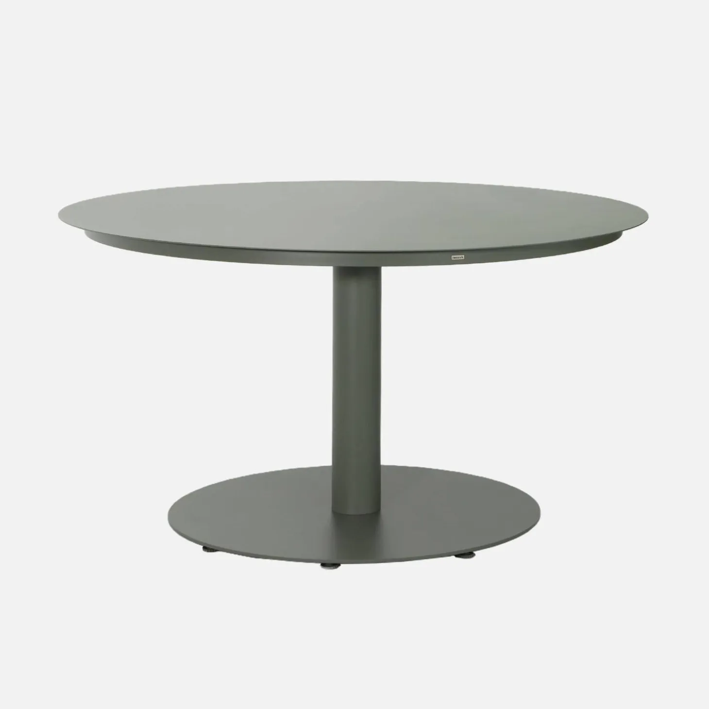 Round garden table aluminium + 6 armchairs