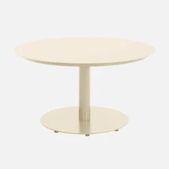 Round garden table Ø140cm aluminium + 6 chairs