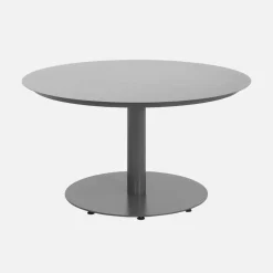 Round garden table Ø140cm aluminium + 6 chairs