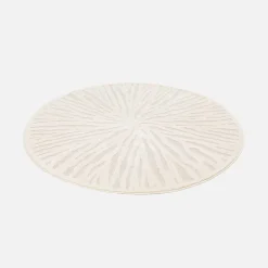 Round indoor rug 160cm cream