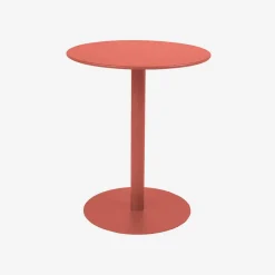 Round steel bistro garden table for 2 people