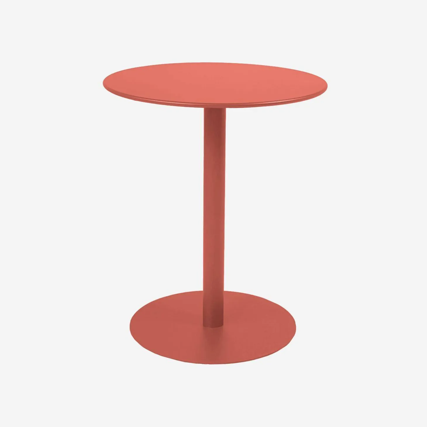 Round steel bistro garden table for 2 people