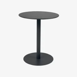 Round steel bistro garden table for 2 people