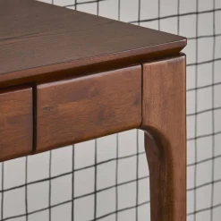 Rubberwood desk with ash veneer 2 drawers