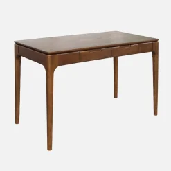 Rubberwood desk with ash veneer 2 drawers