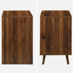 Scandinavian desk wood decor 2 drawers