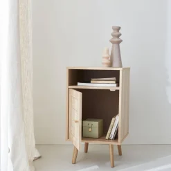 Scandi-style bedside table with drawer