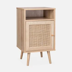Scandi-style bedside table with drawer
