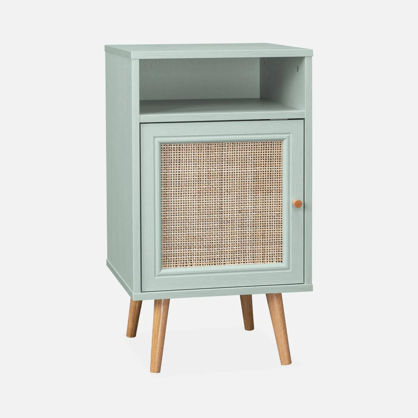Scandi-style bedside table with drawer