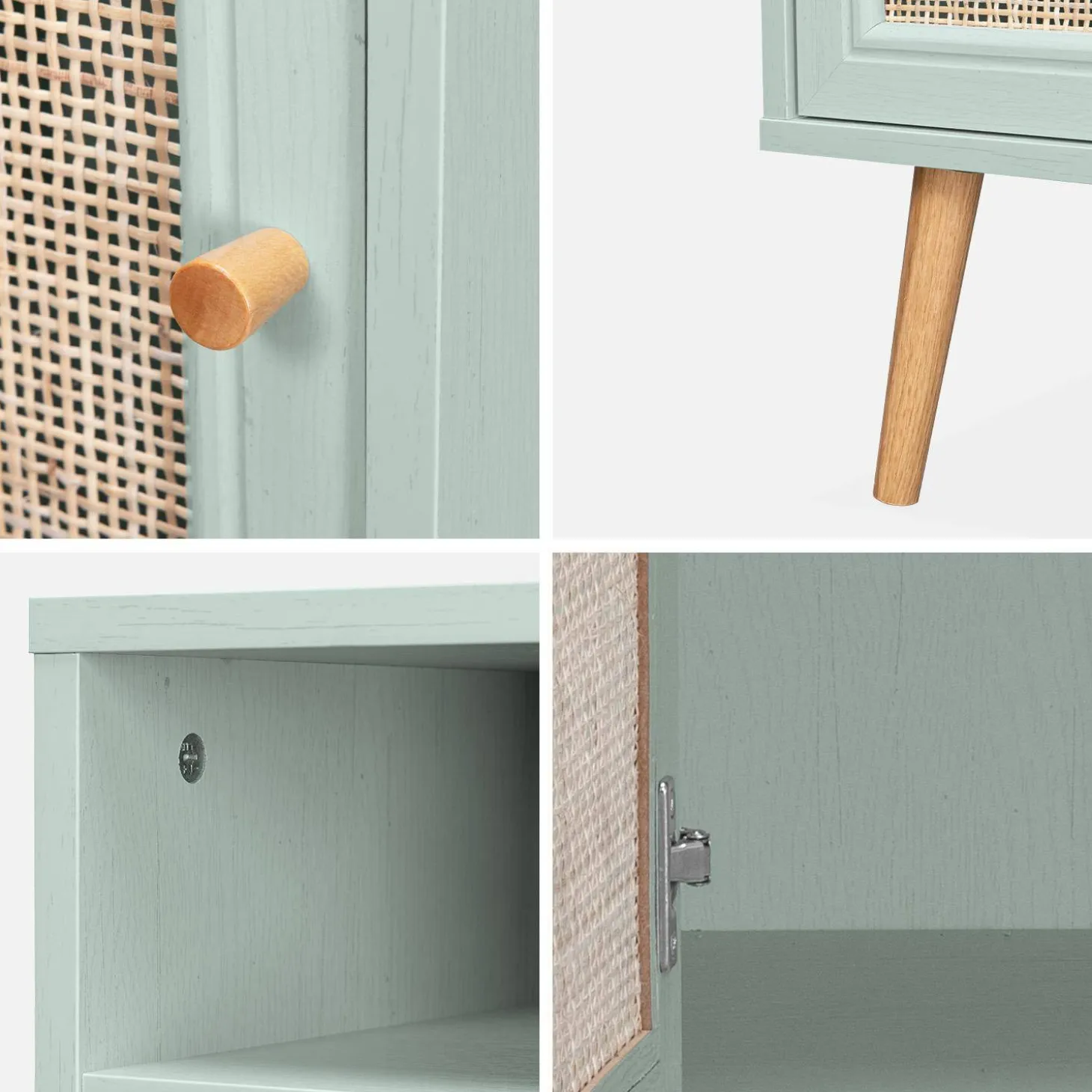 Scandi-style bedside table with drawer
