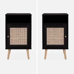 Scandi-style bedside table with drawer