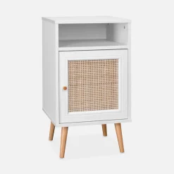 Scandi-style bedside table with drawer