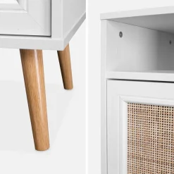 Scandi-style bedside table with drawer