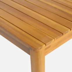 10-seater acacia garden table with rounded corners