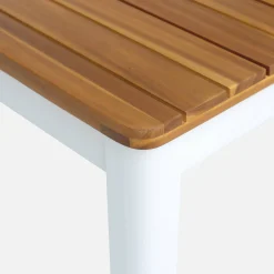 10-seater acacia garden table with rounded corners
