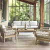 5-seater acacia wooden garden lounge with rope