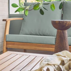 5-seater acacia wood garden lounge set