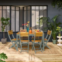 6-seater acacia wood garden table
