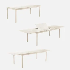 8-seater aluminium extendable garden table