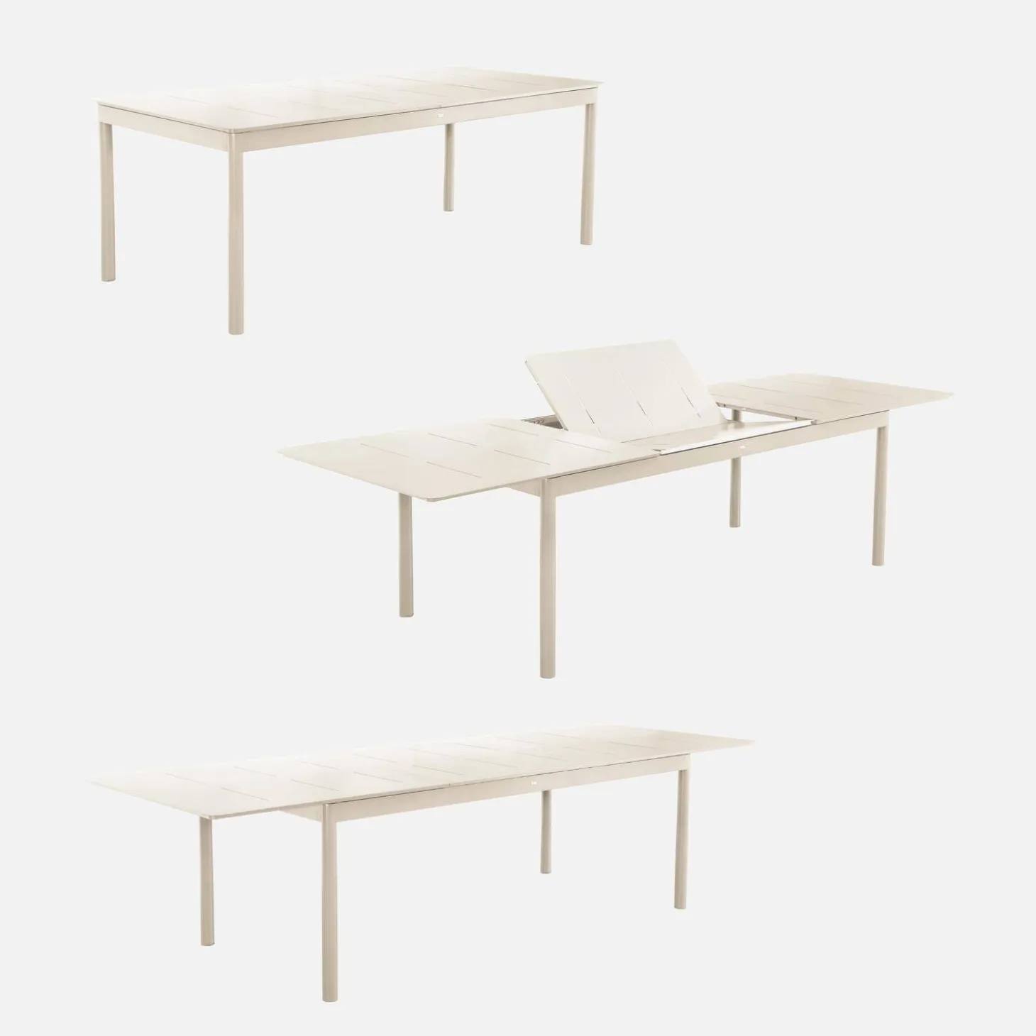 8-seater aluminium extendable garden table
