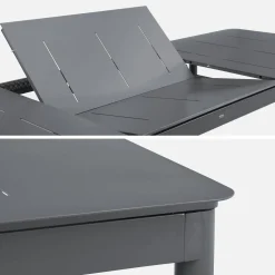 8-seater aluminium extendable garden table